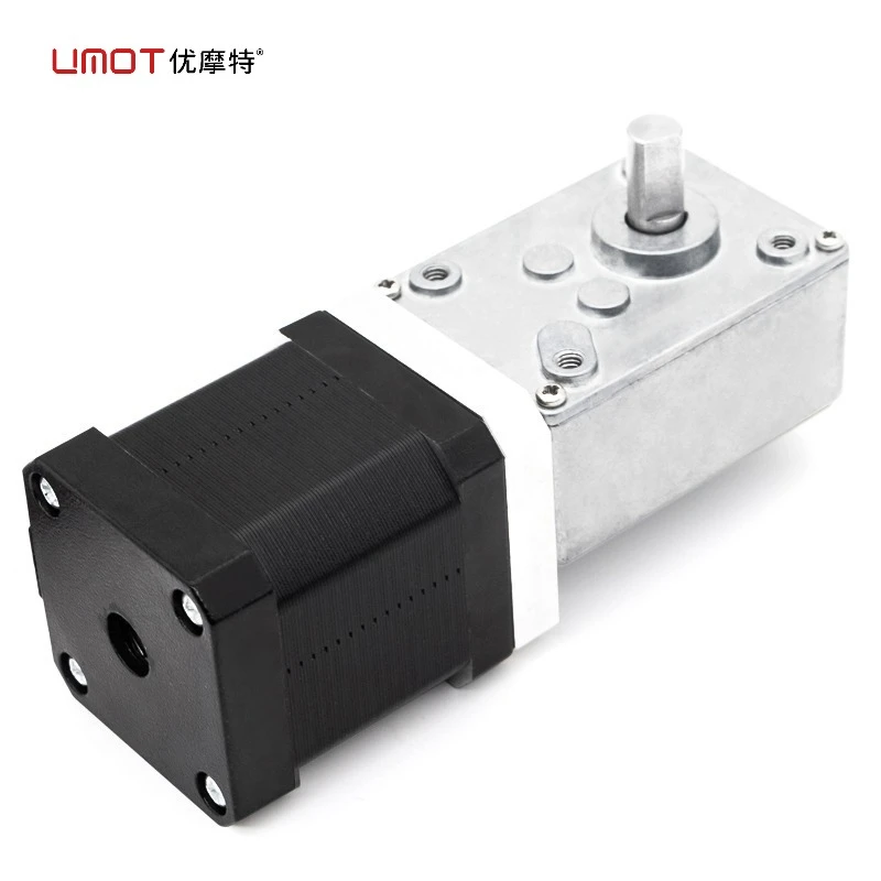 

UMOT 28mm Nema11 Worm Gear Stepper Motor Single/double Output Shaft Worm Gear Reducer Micro 2 Phase 4 Wire Stepper Reducer Motor