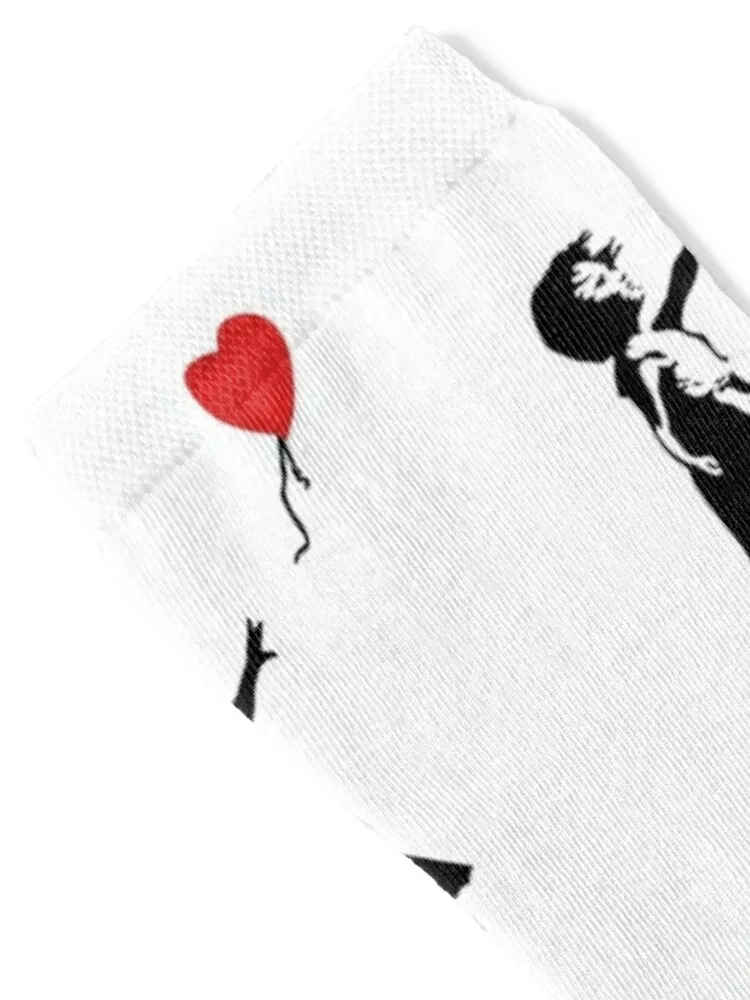 Banksy Girl with the Red balloon - graffiti art Socks anti slip football Children's aesthetic Ladies Socks Men's