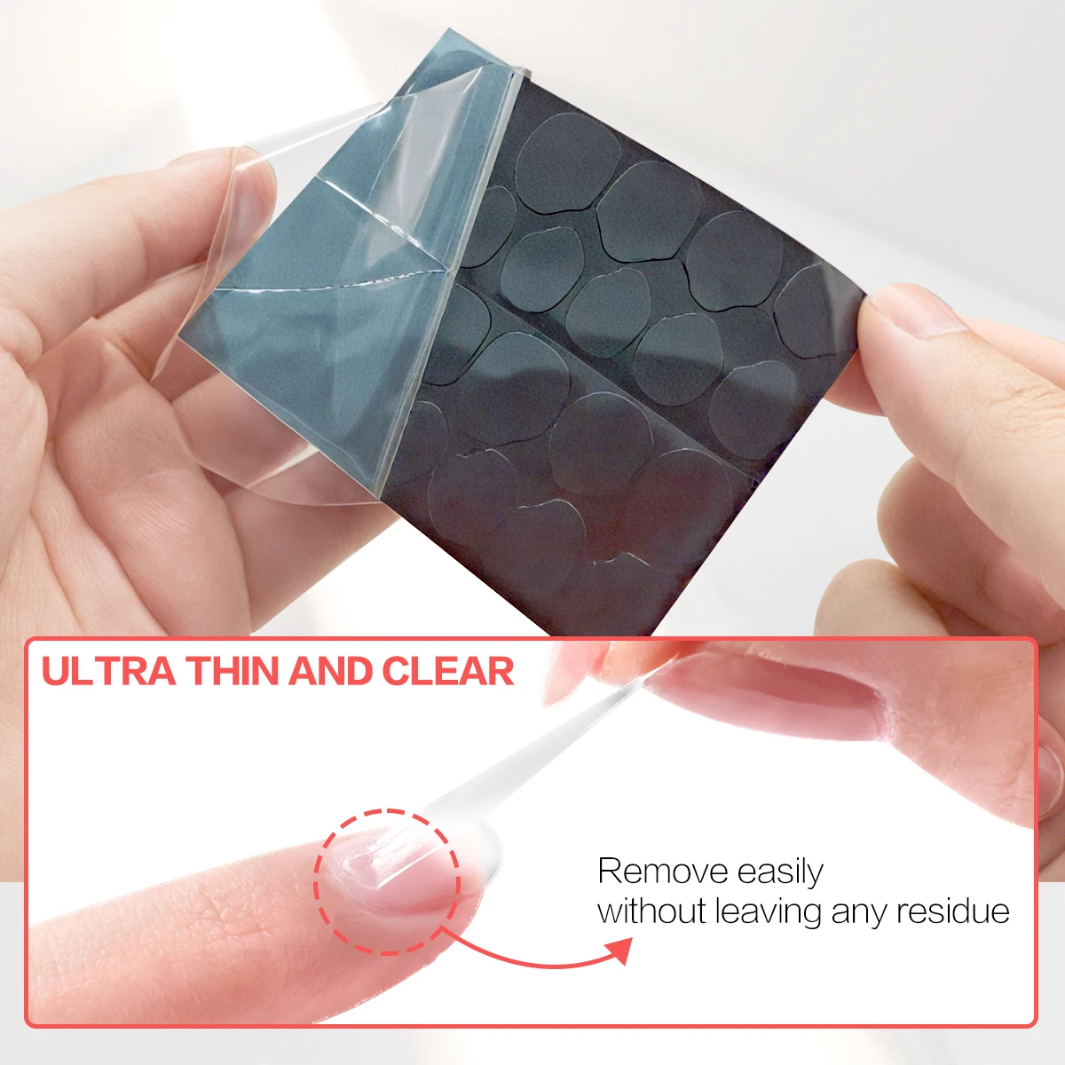 غراء جيلي جديد من بريدجسووند: ملصقات غراء أظافر جيلي بالأشعة فوق البنفسجية (480/360/240/120 قطعة)، على الوجهين، اضغط على، معالجة بالأشعة فوق البنفسجية، مقاومة للماء #6