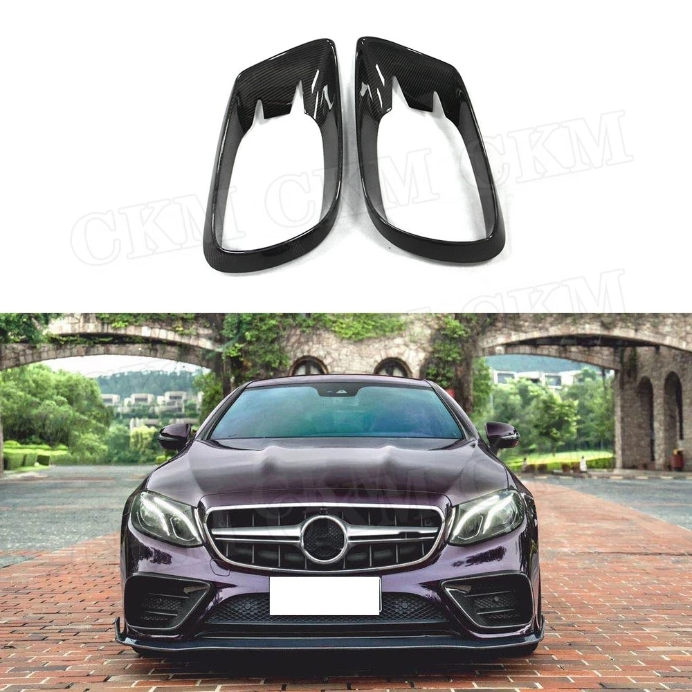 

Carbon Fiber/FRP Front Bumper Air Vent Trim Frame Grills Mesh for Mercedes Benz E Class C238 Sport Coupe 17-19 FRP Gloss Black