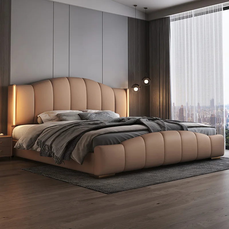 Aesthetic Marriage Bed Multifonction Nordic King Size Bedroom Bed Storage Luxury Camas Y Muebles Dormitorio Modern Furniture