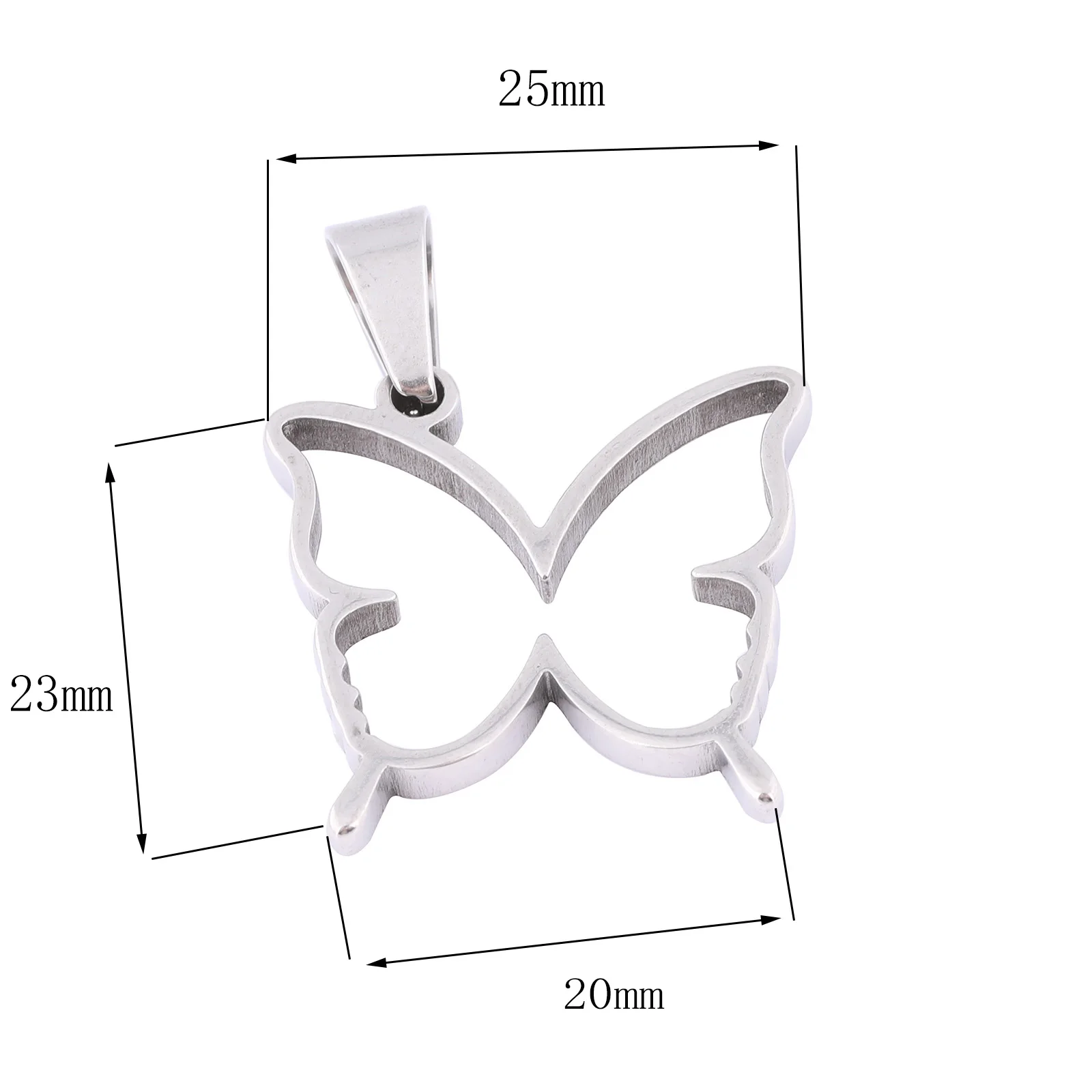 10pcs Stainless Steel Gold Plated Open Bezel Butterfly Charms Diy Pendant Frame Blanks For Resin Jewelry Making Supplies