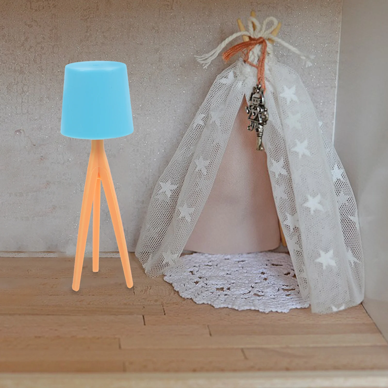 

3Pcs Miniature House Lamp Blue Dollhouse Table Light for Detailed Simulation Settings and Cozy Vibes Table Lamp