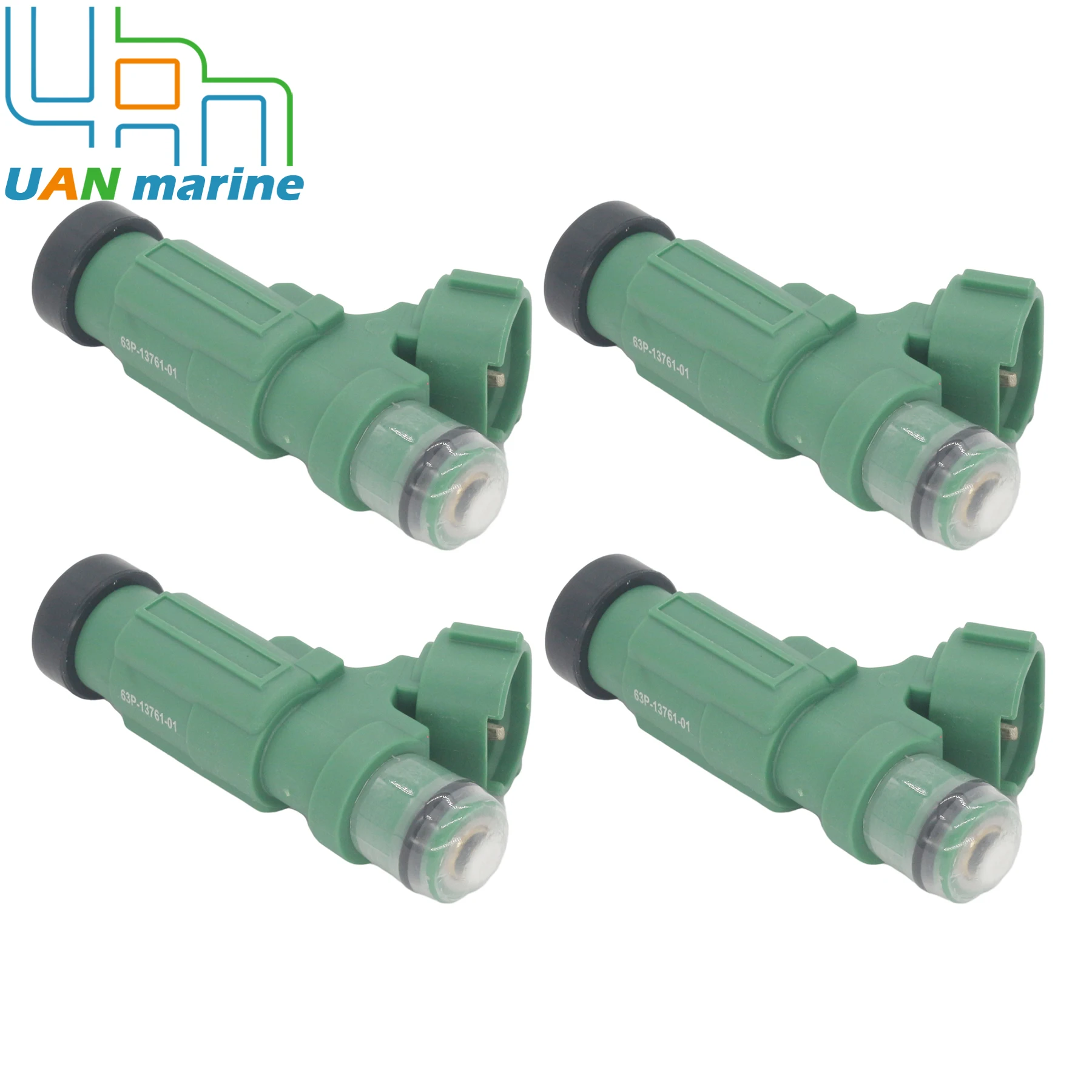 4 Sets 63P-13761 Fuel Injector Nozzle Unit for Yamaha Marine Outboard Engine V4 150HP F150 LF150 4-Stroke Replace 63P-13761-00