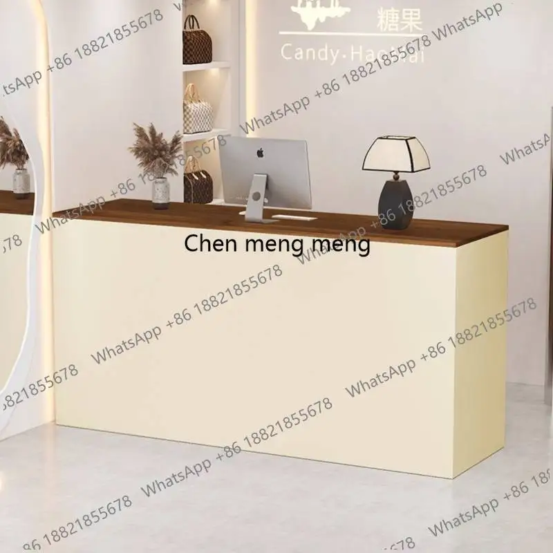 Dental Decor Reception Counter Black Boutique Design Bakery Reception Counter Cashier Clothing Receptiebalie Toonbank Furniture
