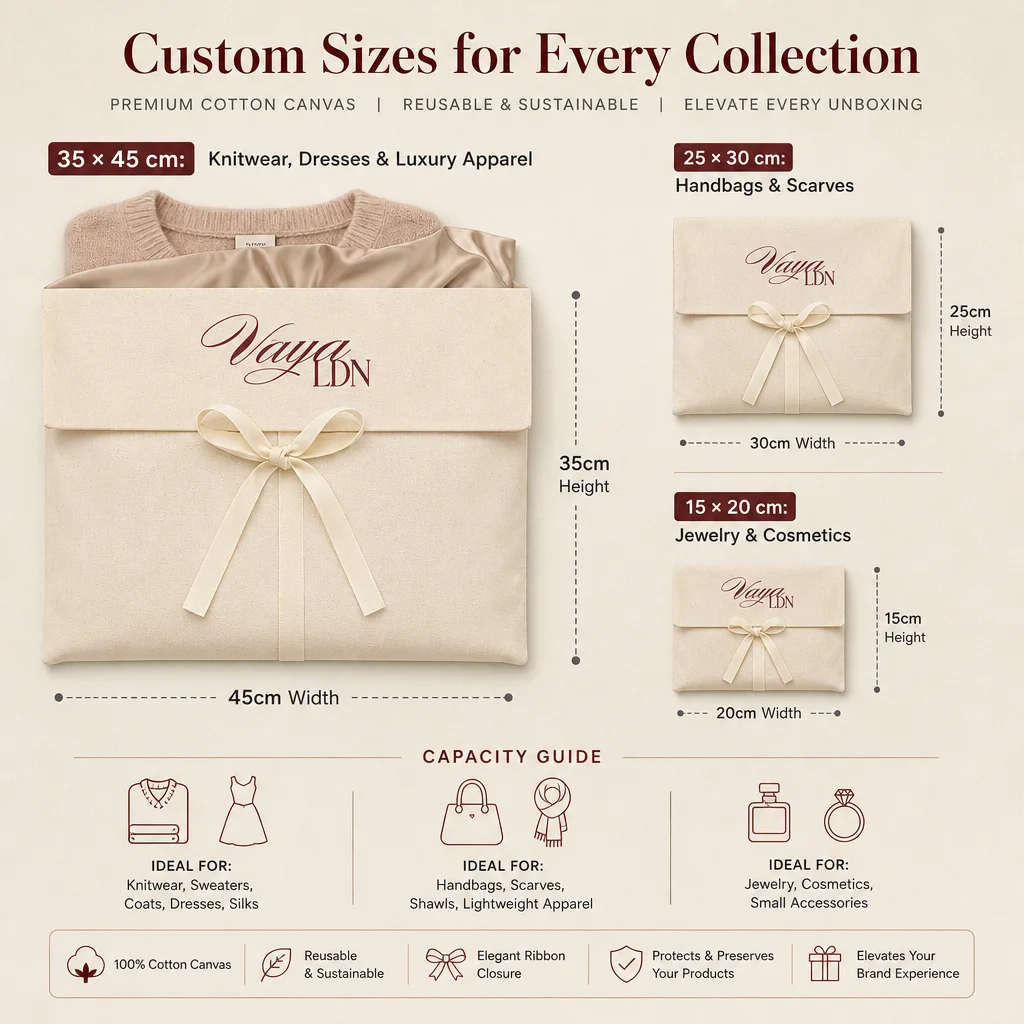 cotton envelope Gift Bags Custom Beauty Makeup Packaging Pouch Wallet Ties Belts Hair Accessories Handmade Craft Dust Sack