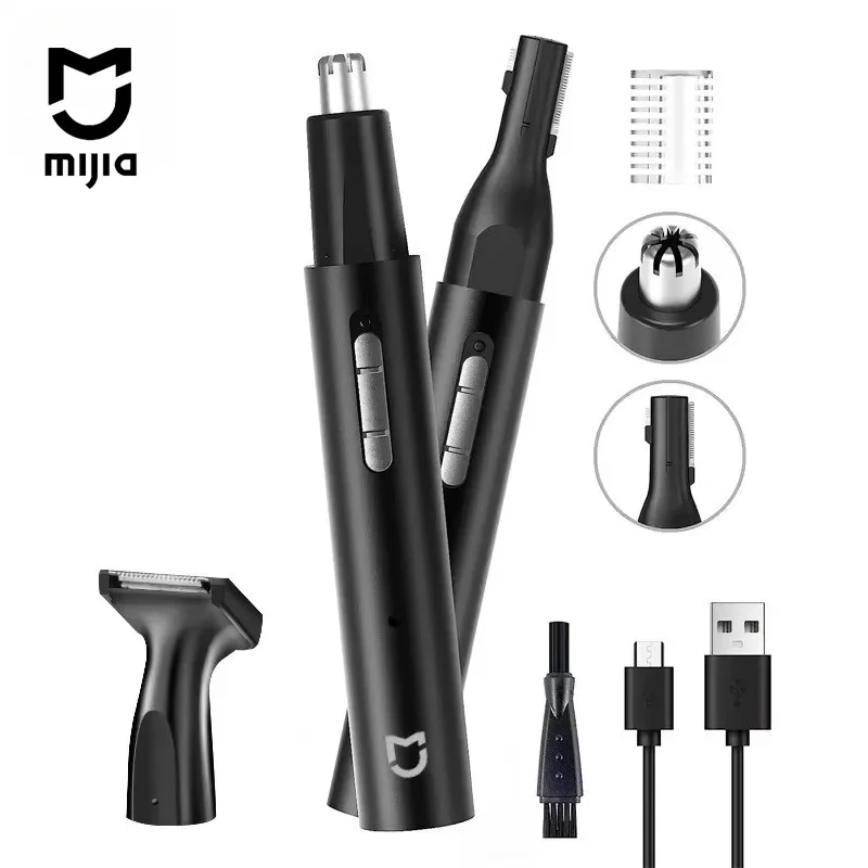 Mijia Electric Nose Ear Hair Trimmer for Men Painless Rechargeable Sideburns Eyebrows Beard 3 in 1 Hair Clipper Shaver