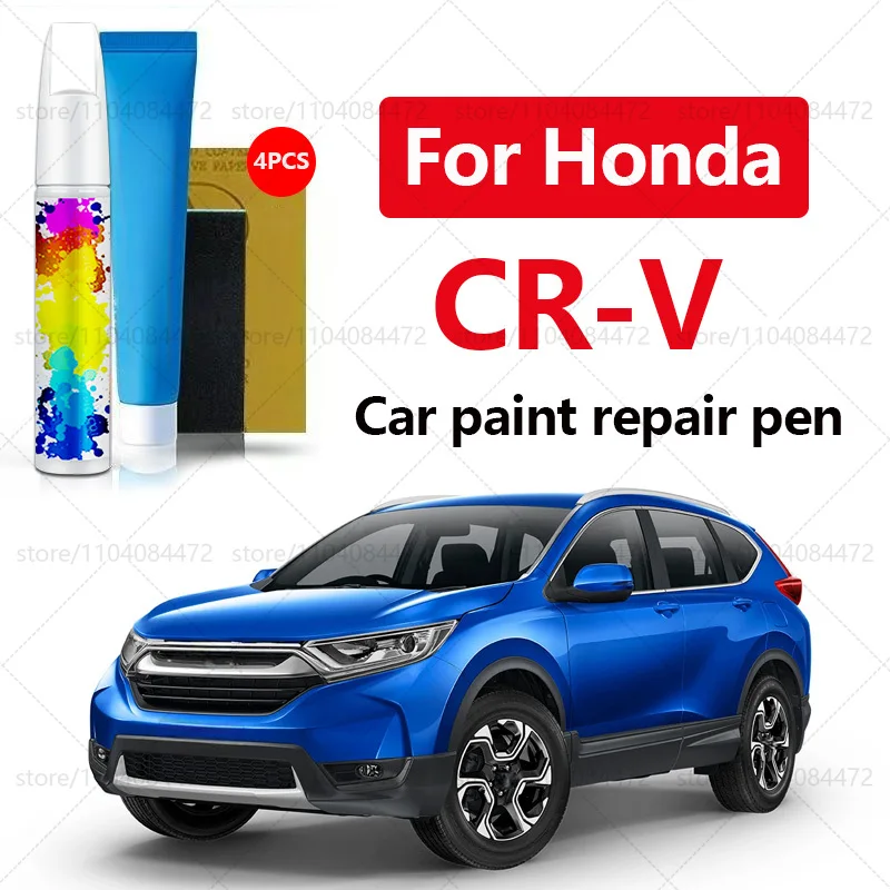 

Ручка для ремонта автомобильной краски для Honda CR-V 1995-2025 годов, аксессуары для ремонта царапин, 4 шт., черный NH731P, белыйNH883P, синий B588P, серебристый