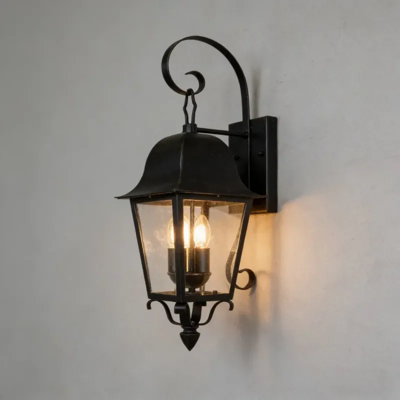 Vintage LED cylindrical/square stainless steel polycarbonate outdoor wall lamp waterproof dimmable garden courtyard exterior