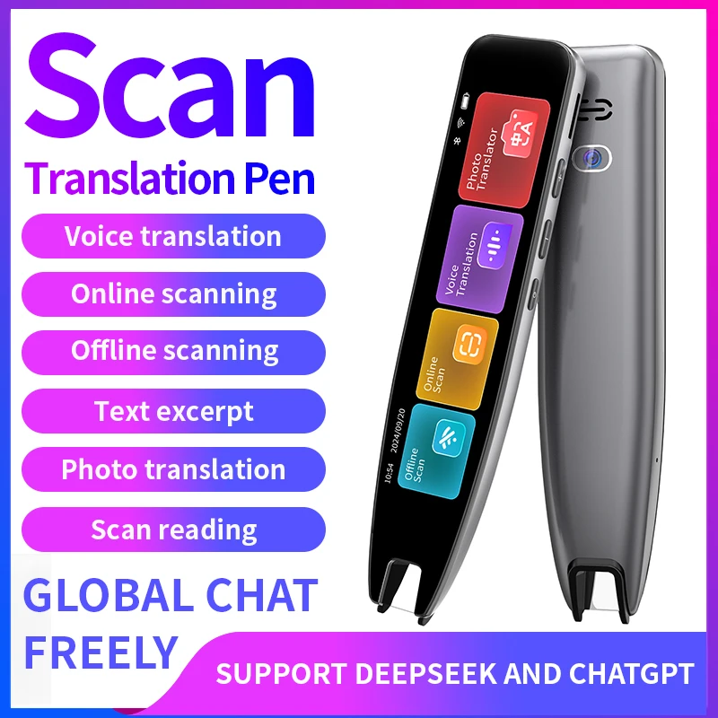 Stylo traducteur scanner — Outils pour dyslexie, appareil de traduction linguistique, stylo de lecture texte-parole, 142 langues en ligne / 10 langues hors ligne