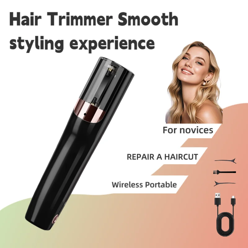 USB Rechargeable Wireless Split Hair Trimmer, Portable Damaged Hair Cutter, Daily Use, Romantic Holiday Gift