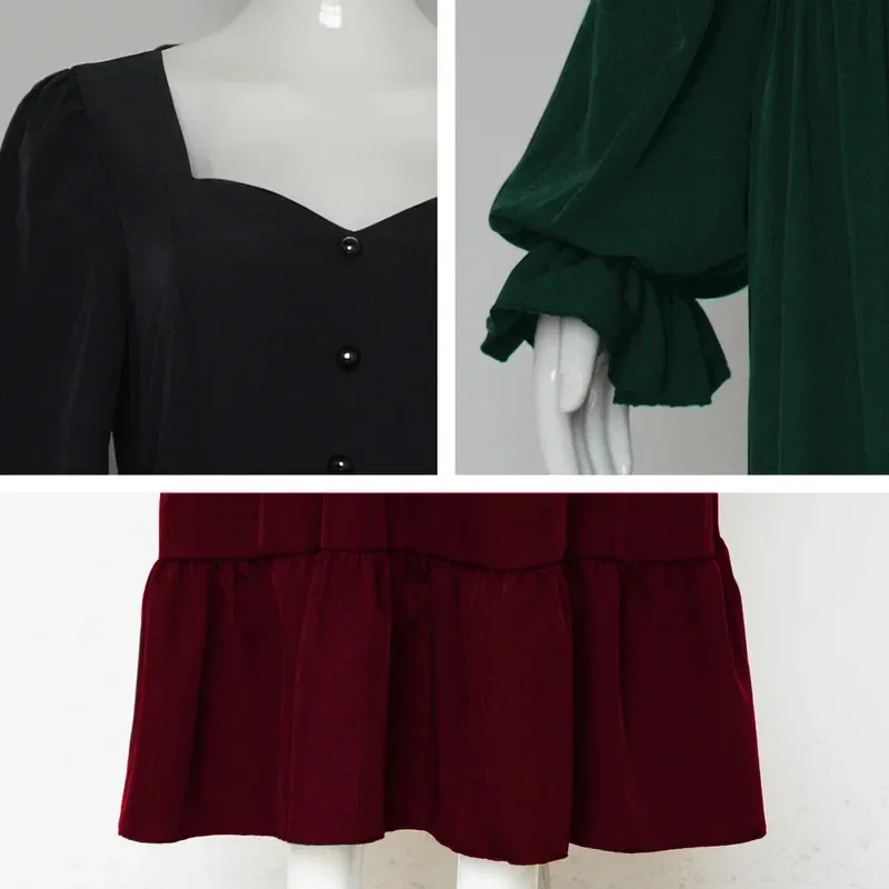 أنيمي القرون الوسطى الرجعية القوطية الخامس الرقبة طويلة تأثيري فستان سيدة نوبال رائجة البيع جديد عصر النهضة الريفية المرأة تنورة فساتين الرقص #6