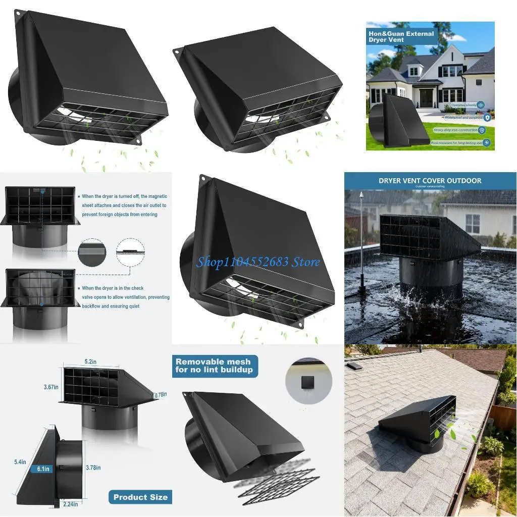 

Y6GD 4-дюймовая сушилка, выхлопные отверстия, защита, магнитное уплотнение, аксессуары для домашней вентиляции