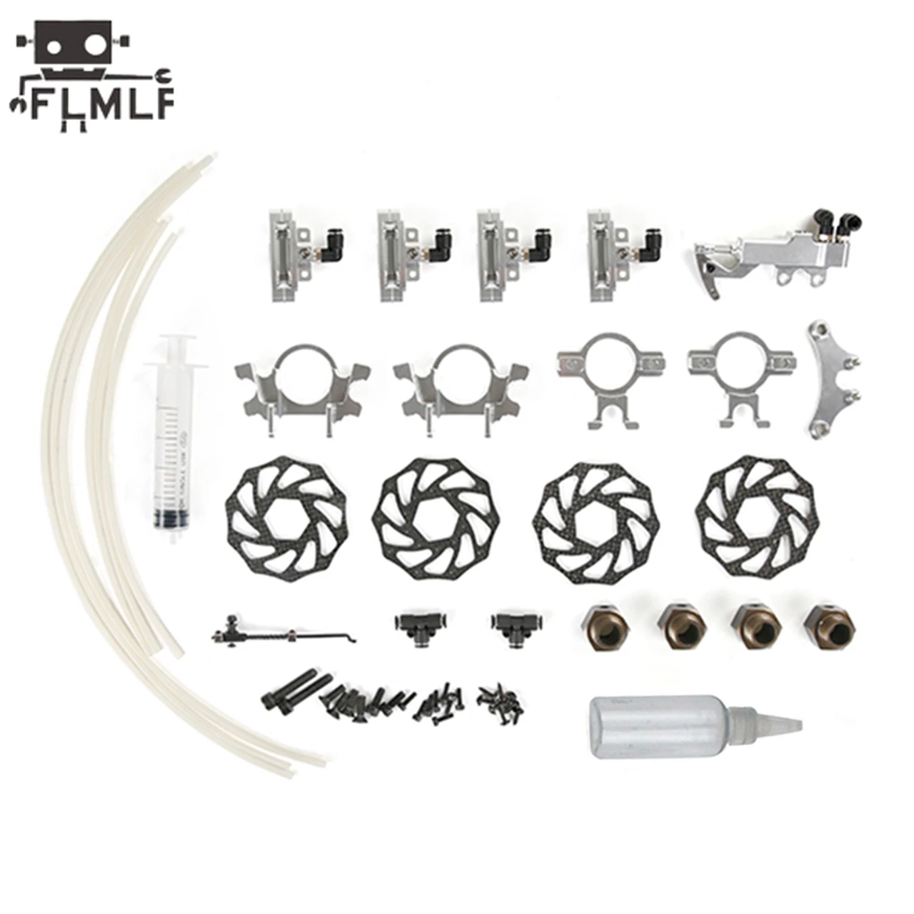 Rc Car F5/RF5 Four Wheel Hydraulic Disc Brake Set Fit 1/5 ROVAN ROFUN RF5 F5 MCD XS5 Parts