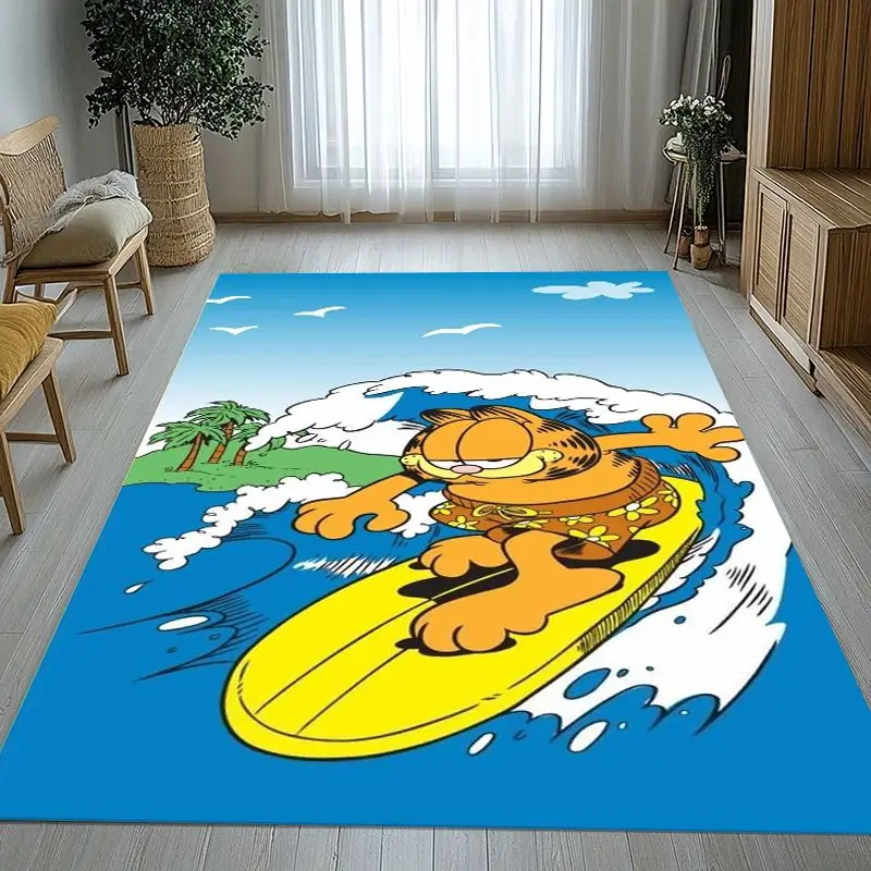 Funny Cartoon G-Garfield Soft Non-Slip Large Area Rug for Living Room,Bedroom Playroom Carpet Mat for Sofa,Home Decor Gift