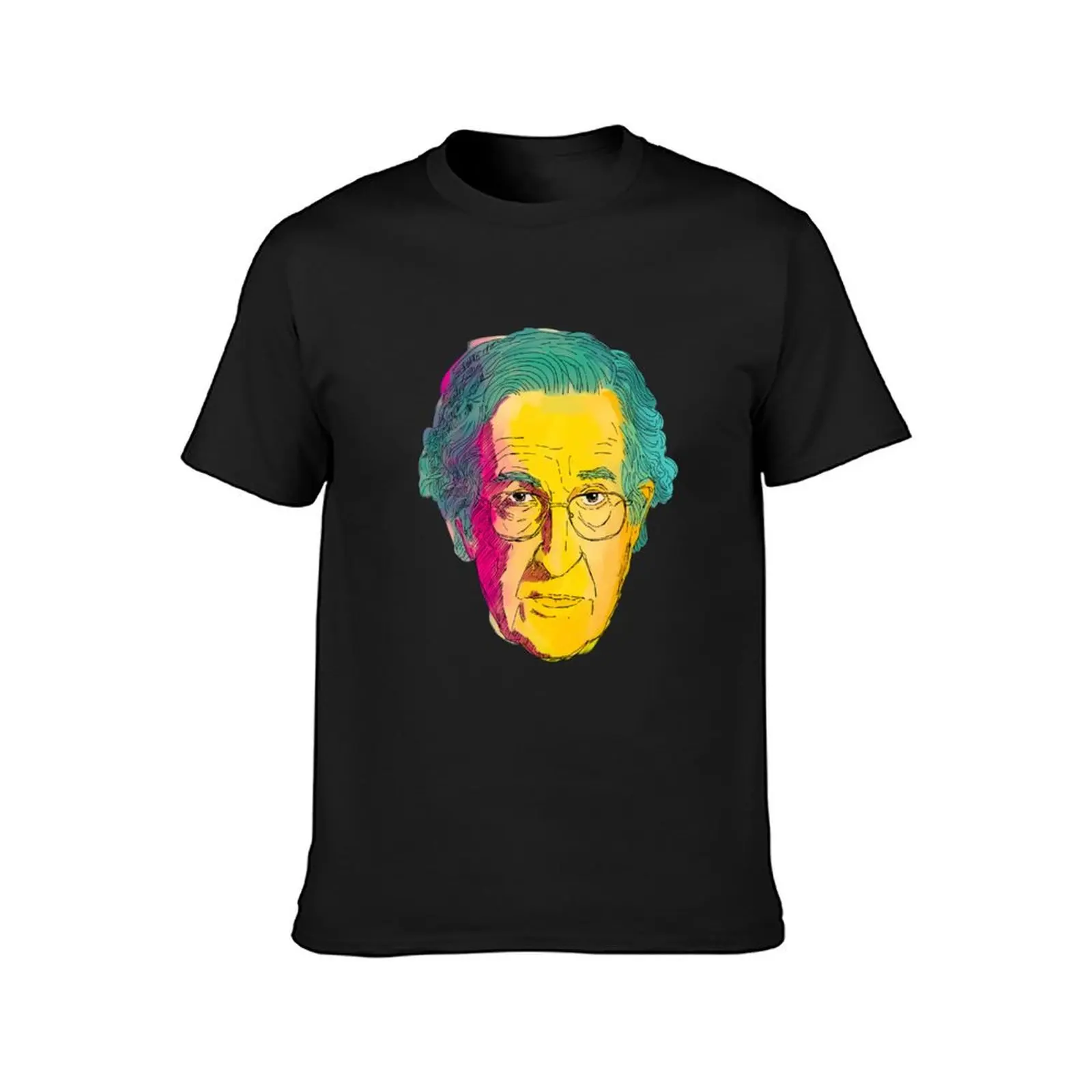 Noam Chomsky colorful illustration T-Shirt anime blacks cute tops hippie clothes t shirt men