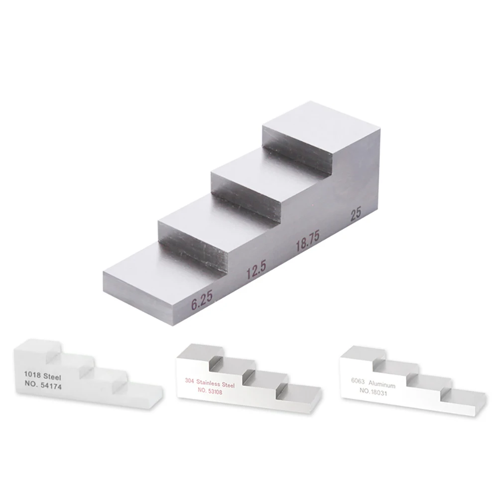 

4 Step Test Block Stainless Steel Calibration Block UT Block Thickness Step Wedge Ultrasonic Test Block 6.25-25mm