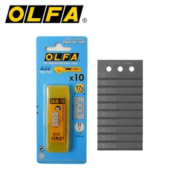 Olfa SKB-10/10bスペアブレード、SK-10カッター用交換用ブレード、炭素鋼、安全ナイフ、切削工具、10個、40x17.8mm