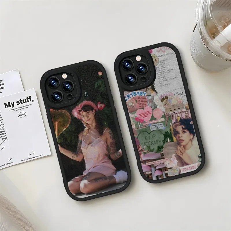 Girl Singer Melanie Martinez Phone Case Black For IPhone 11 14 13 12 Pro Max Mini Xs X Xr 7 8 Plus SE2020 Leather Texture Coque