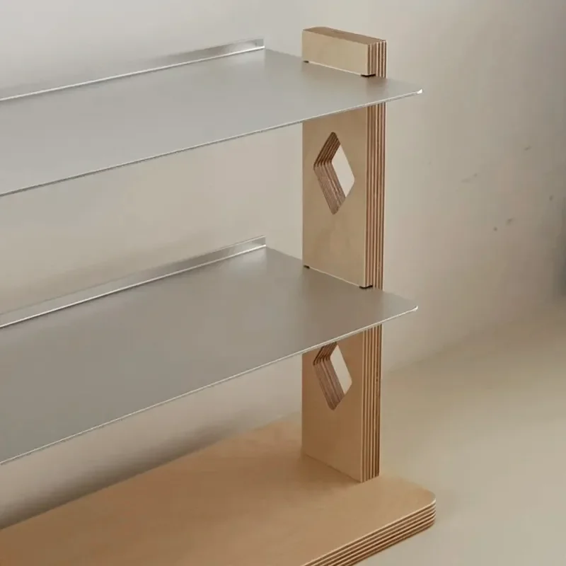 Korean Style Marine Plate Cup Holder Desktop Hollow Storage Rack for Perfume Blind Box Ornaments Small Organizer Shelf Decor