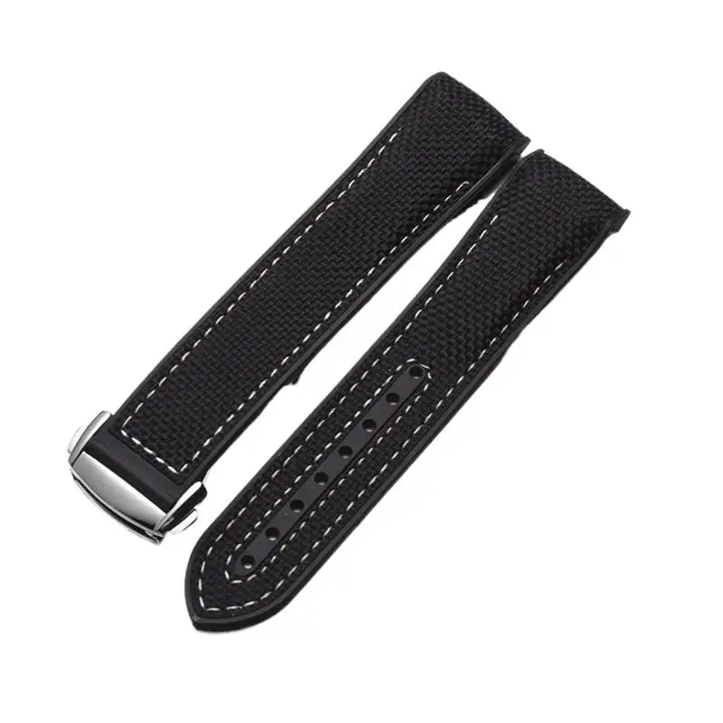 

20mm 22mm Rubber Silicone Watch Bands Nylon Watchband For Omega Straps Seamaster 300m GMT Chrono 600m Planet Ocean 215 Bracelets