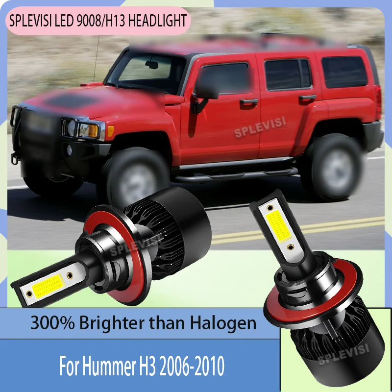 

Premium Build Durable LED Automotive Headlight Bulbs Black aluminium 12v 60W 6000LM/Bulb for Hummer H3 2006 2007 2008 2009 2010