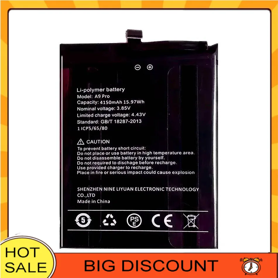 

Безопасный аккумулятор мобильного телефона для Umi Umidigi A9 Pro, долговечный