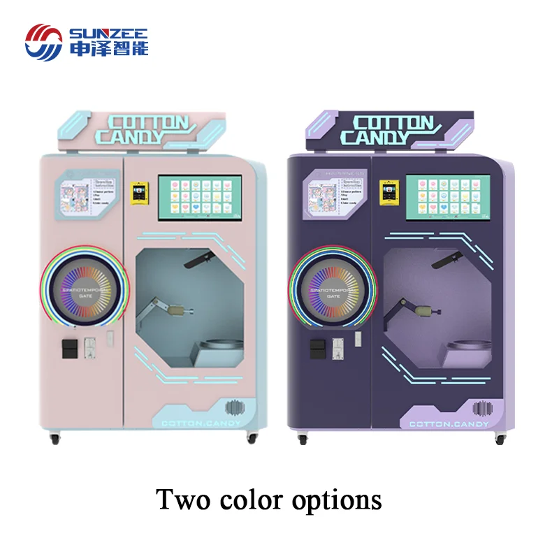 SUNZEE Electric Fairy Flower Automatic Candy Floss Make Machine For Mall Shop Automatic Cotton Candy Machine