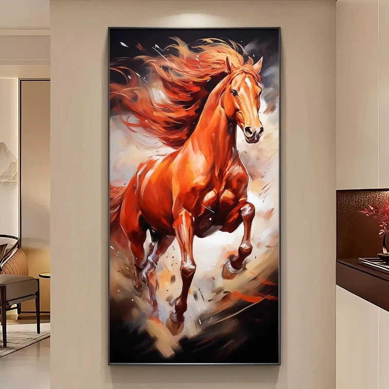 Yjq Ma to Success Entrance Decorative Painting Living Room Corridor Entrance Aisle Mural