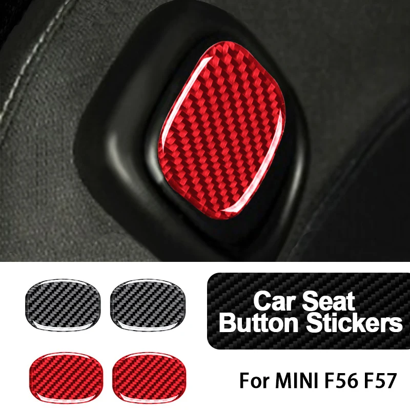 

Для Mini Cooper F56 F57 2 шт./компл. настоящее углеродное волокно, чехол на ручку автомобильного сиденья, декоративные наклейки, аксессуары для салона автомобиля