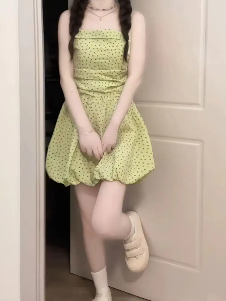 Frauen Kleider Ärmelloses Blumen Slash Neck Schlank Slash Neck Süße Geraffte Elegante Party Knospe Mini Kleid Weibliche Casual