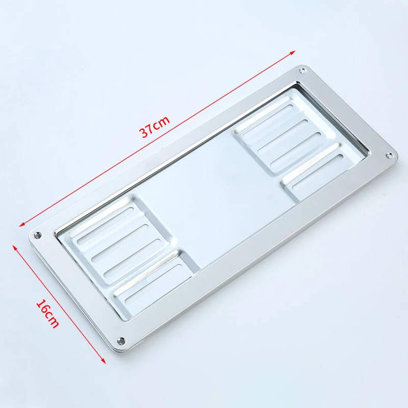 1Pc Stainless Steel Car License Plate Frame Non-rust Strong License Plate Fastener 16x37cm
