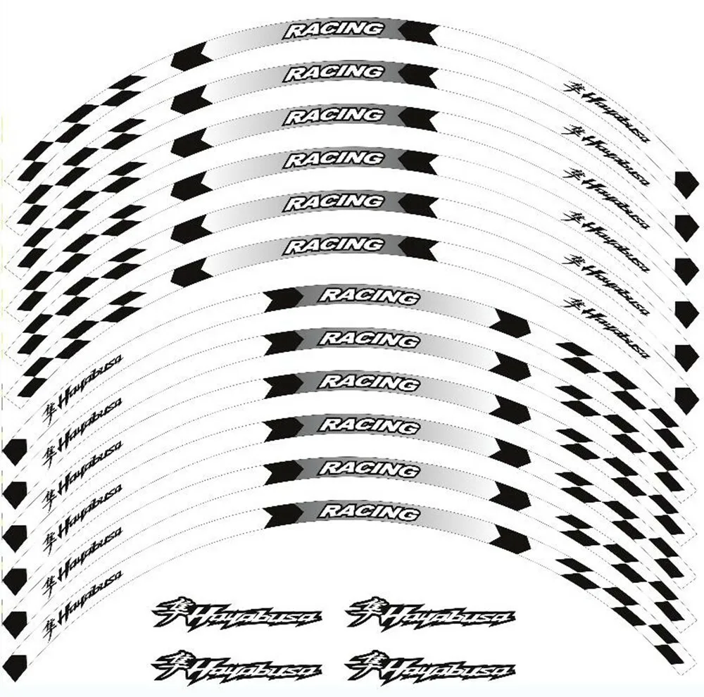 

17inch Wheels Hub Stickers Motorcycle Accessories Reflective Decals Stripes For Suzuki Hayabusa GSX1300R 1999-2022