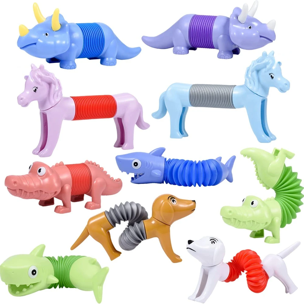 Funny Animal Anti Stress toy Sensory Tubes for Toddlers Stress Anxiety Relief Bellows Toys For Adult Kids Squeeze Toys Gifts