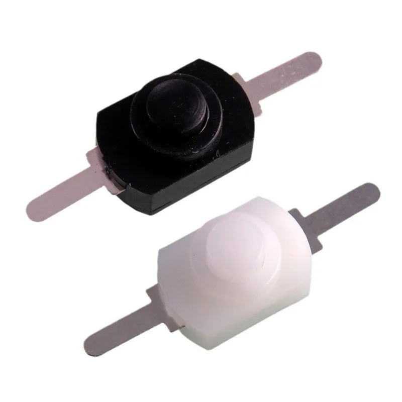 10Pcs 1208YD DC 1A/30V 12*8mm Balck/White Mini Push Button Switch for Electric Torch Self Locking ON-OFF