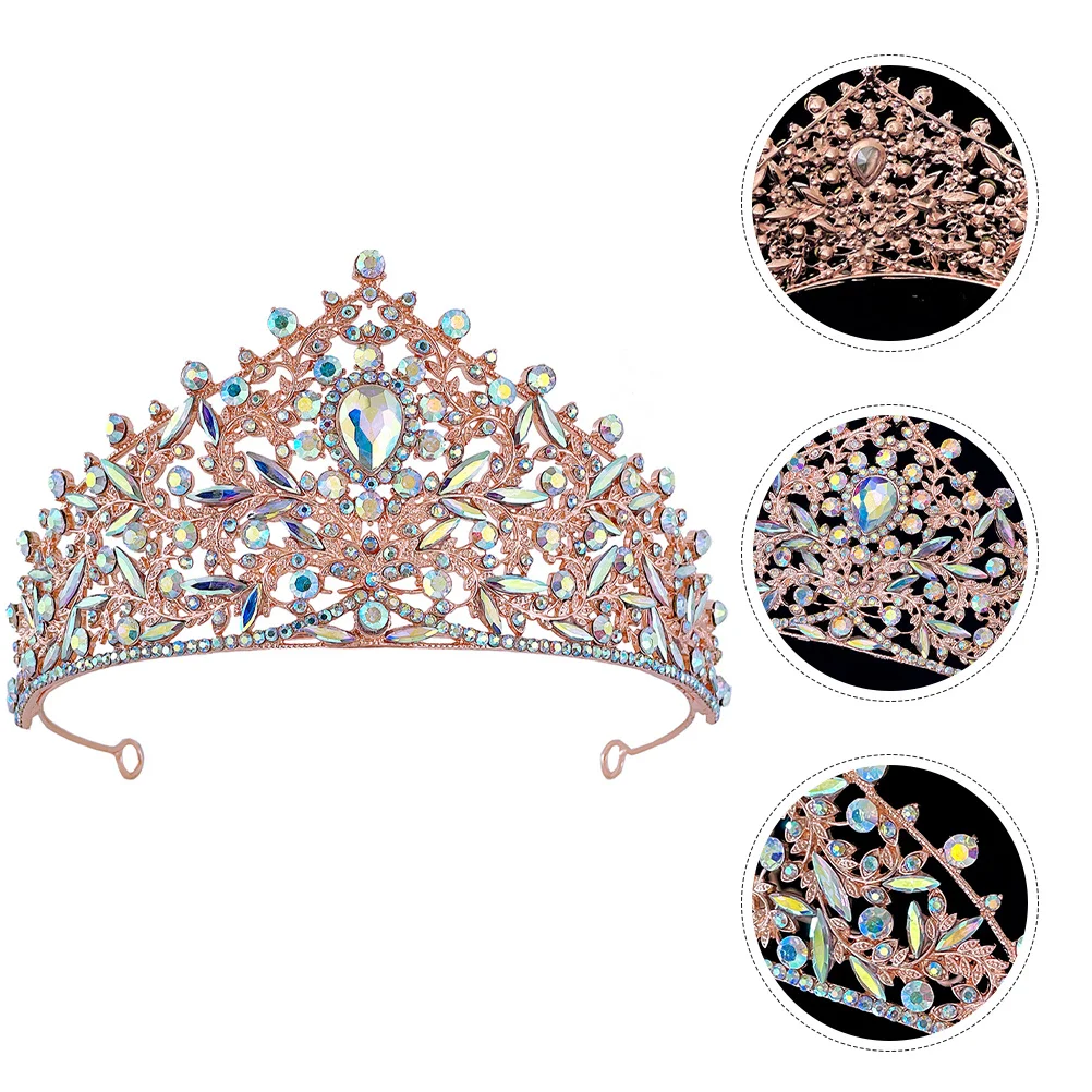

Bridal Crown Headpiece Rhinestone Wedding Accessories for Bride Elegant Crown Headband for Women Birthday Party Prom Event