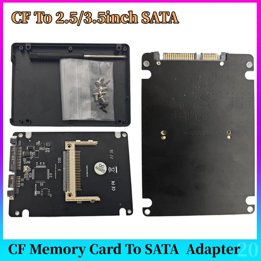 

CF 50Pin To 2.5 SATA 22Pin Hard Drive Converter Support CF I CF II CF To 2.5/3.5inch SATA Adapter Card for Desktop Laptop