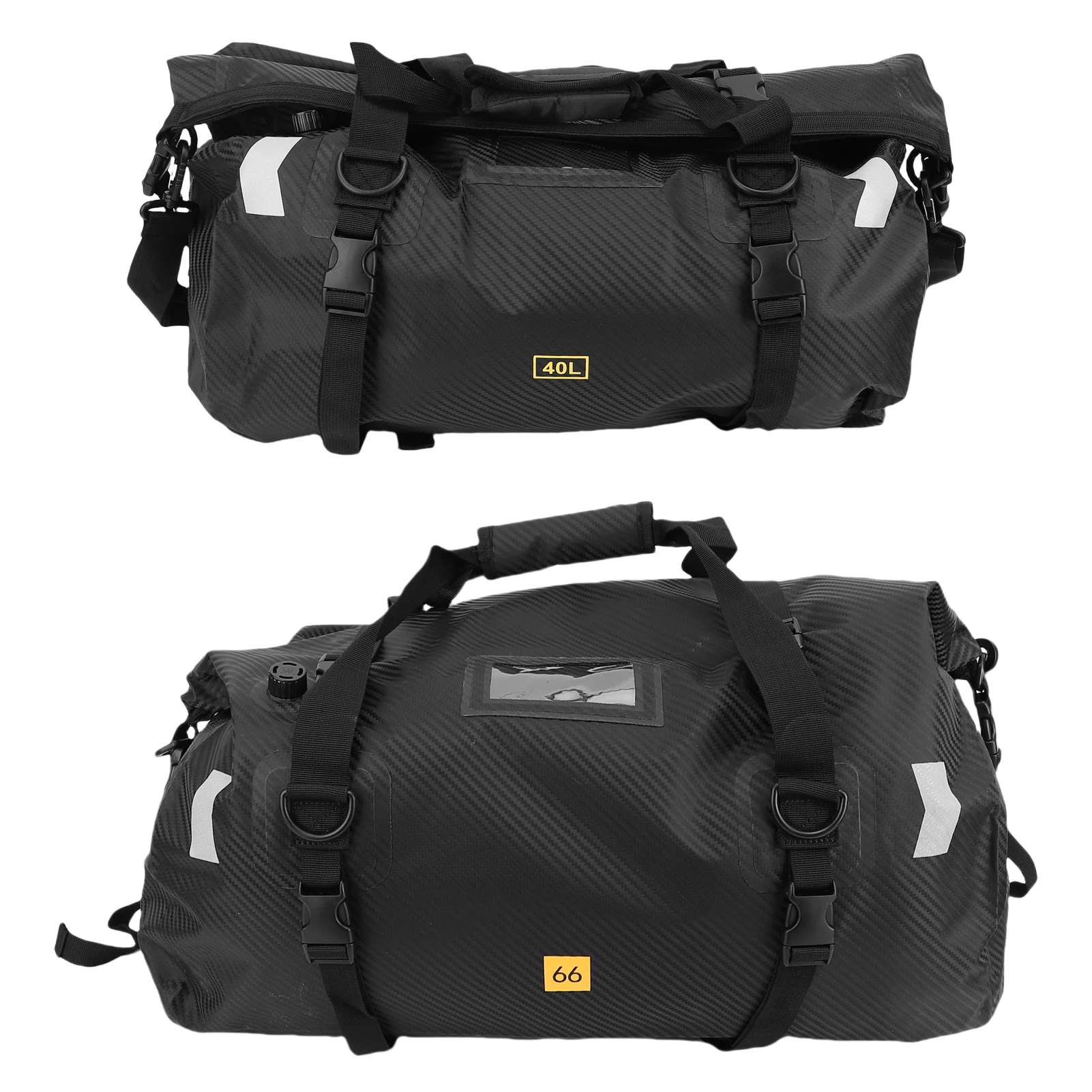 

Motorcycle Rear Seat Bag, Reflective Tail Bag with Large Storage Space, Water-resistant Motorcycle Luggage Pack for Travel