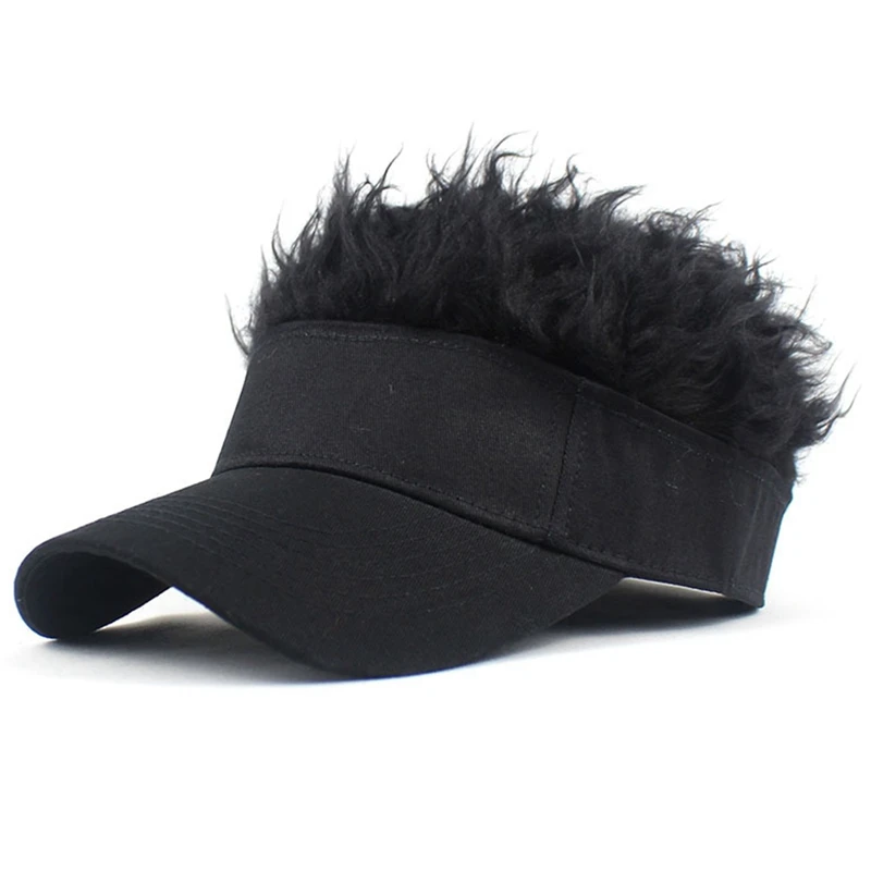 Stage Dance Party  Cosplay Costume Hat Hip-hop Baseball Cap With Spiked Hairs Wig Men Women Casual Sunshade Adjustable Sun Visor