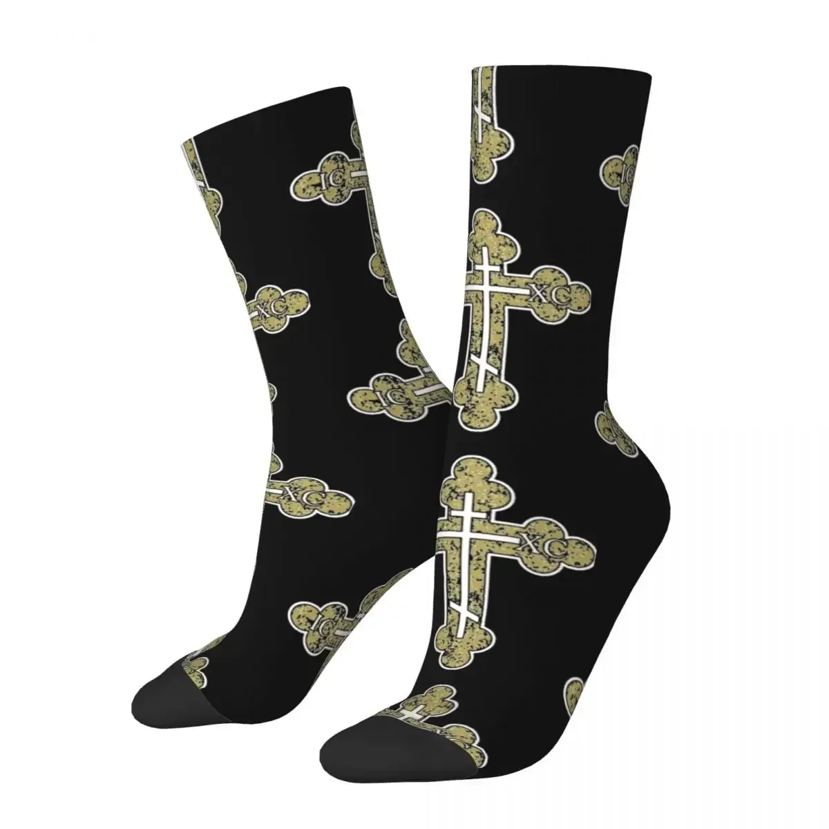 XC NIKA Cross Christogram Orthodox Socks Men's Women's Casual God Socks Novelty Spring Summer Autumn Winter Socks Gift