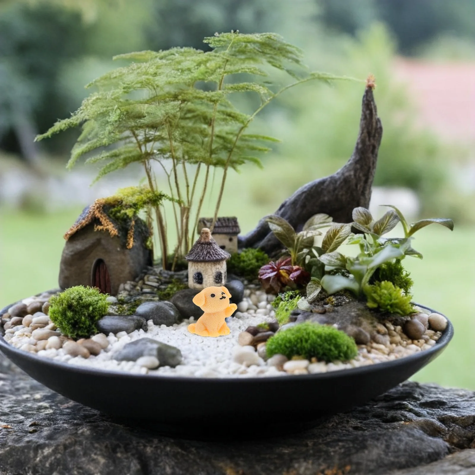 

SOLUSTRE 3pcs Cute Dog Car Dashboard Decorations Figurine Accessories for Women Men Orange Rear View Mirror Hanging