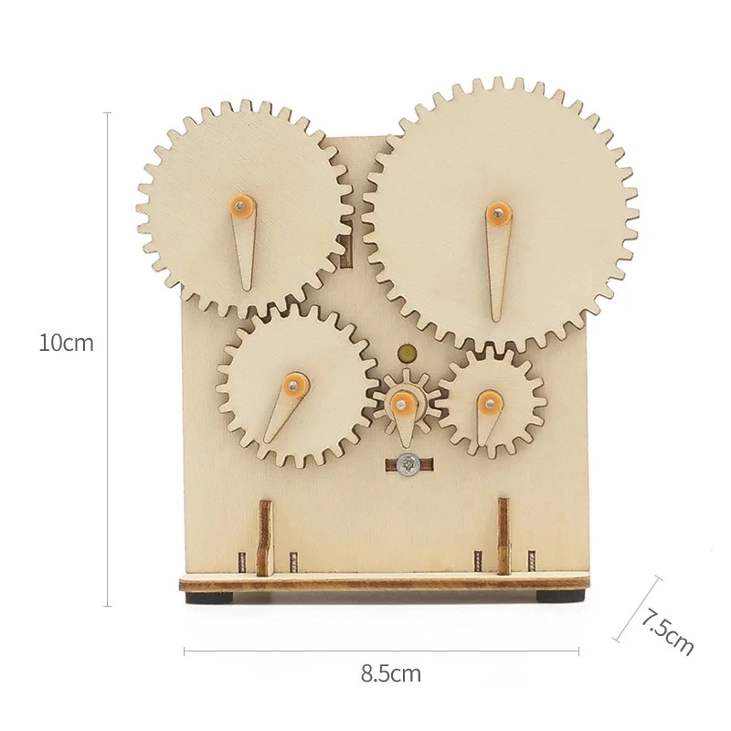 DIY 3D Mechanical Gear Transmission Model Assembly Wooden Puzzle Education STEM Science Teaching Tools Children's Toys