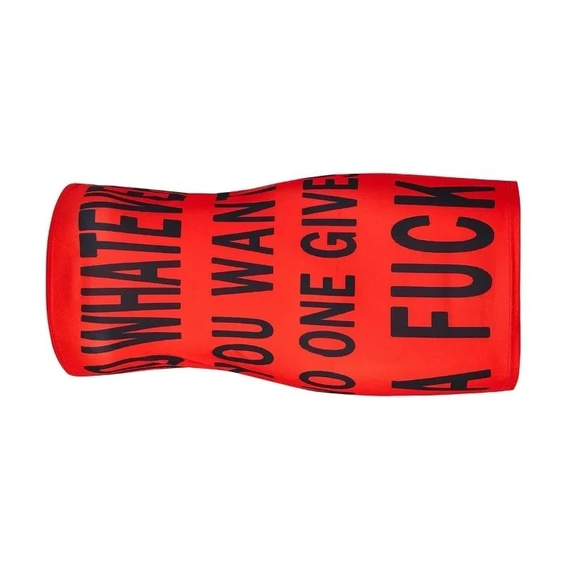 

Dress Women's Summer Sexy Fitted Slimming Printed Letter Print Bustier Comfortable Casual Minimalist Fashionable Niche Versatile