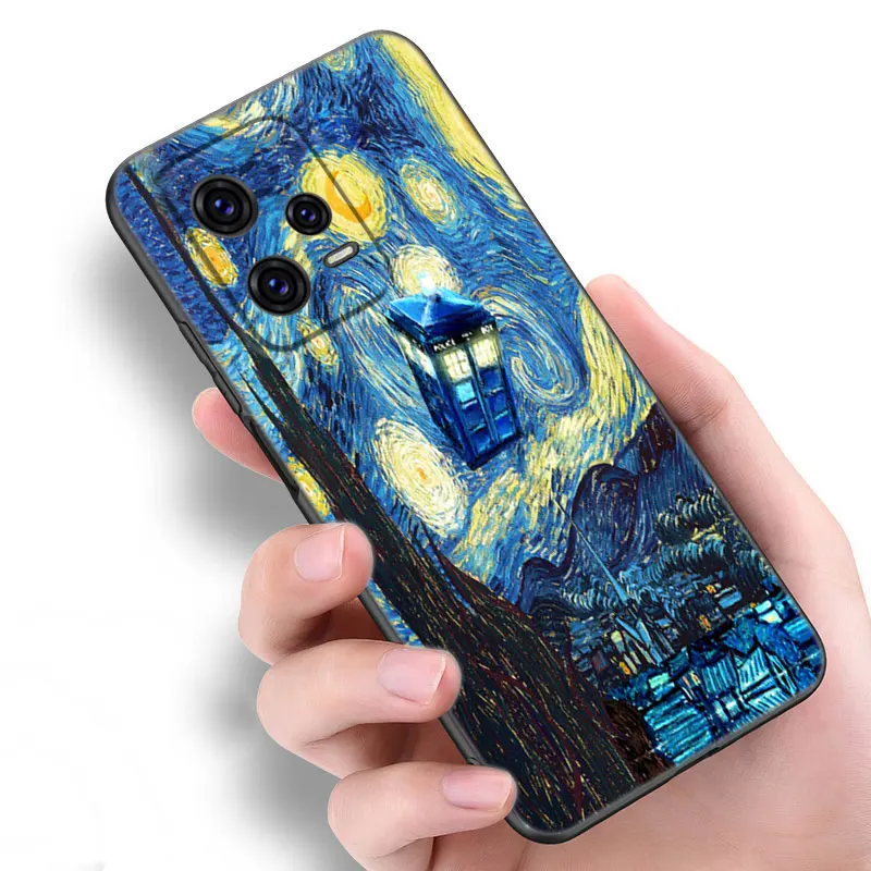 Starry Night Van Gogh Black Silicone Phone Case For Xiaomi Redmi Note 10 11 11S 12 13 4G 8 9 11T Pro 5G Plus 8T 9S 10S 12S