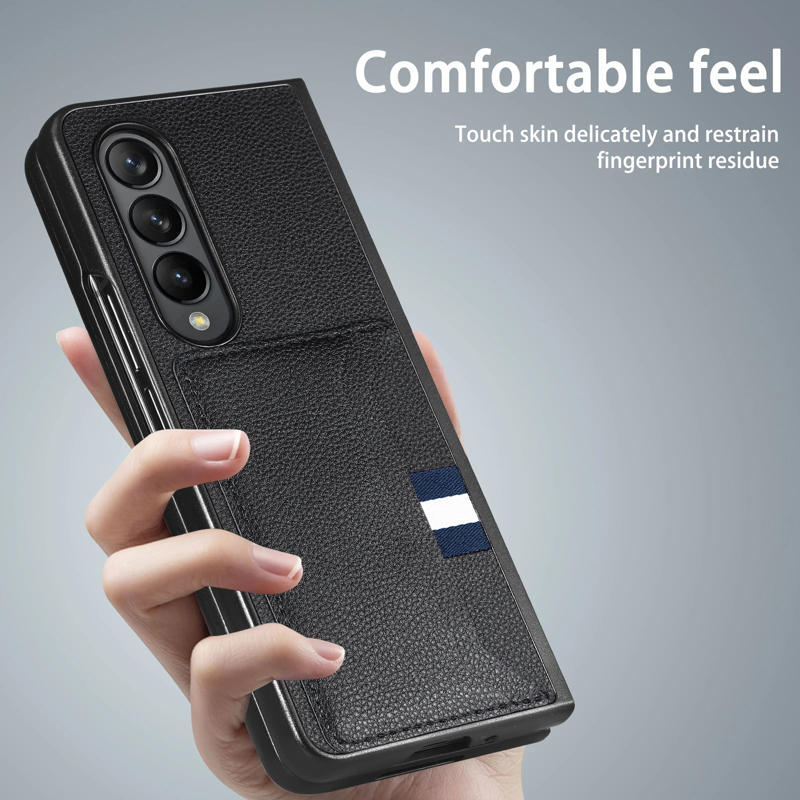 Leather Card Slot Folding Funda Case for Samsung Galaxy Z Fold 7 6 5 4 fold7 fold6 fold5 Fold3 Fold4 Fold 3 2 Fold2 Capa