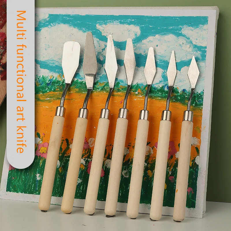 

Stainless Steel Oil Painting Knives, Artist Crafts Spatula, Palette Knife, Mixing Knife, Scraper Art Tools, 7Pcs