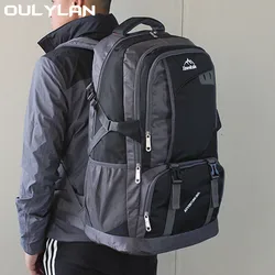 Oxford Cloth Rucksack Men Long-distance Travel Bag Women Luggage Bag Large Capacity Backpack Outdoor Hiking Camping Waterproof