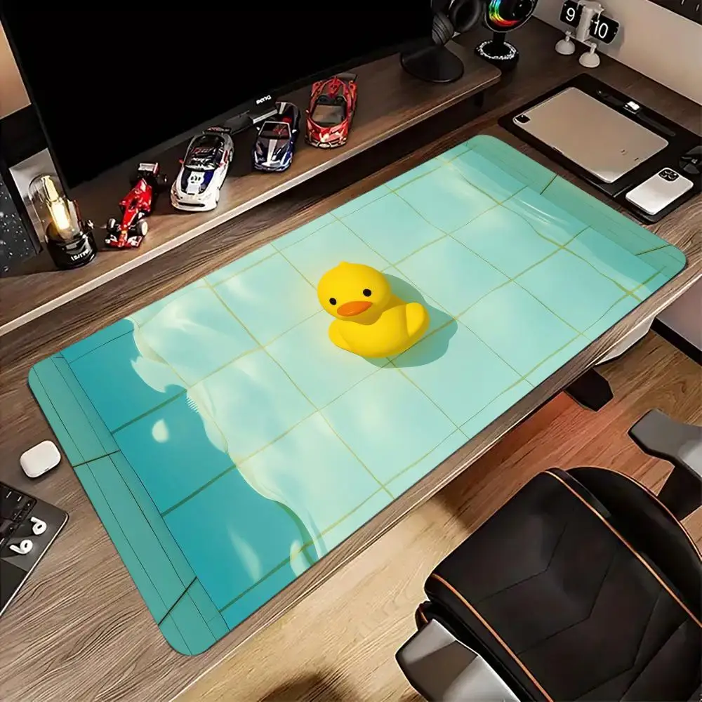 Cute Duck Mouse Pad Large Computer Office Game Table Mats XXL Rubber Anti-slip Gaming Keyboard Mousepads Long XL Desk Pads 40X90