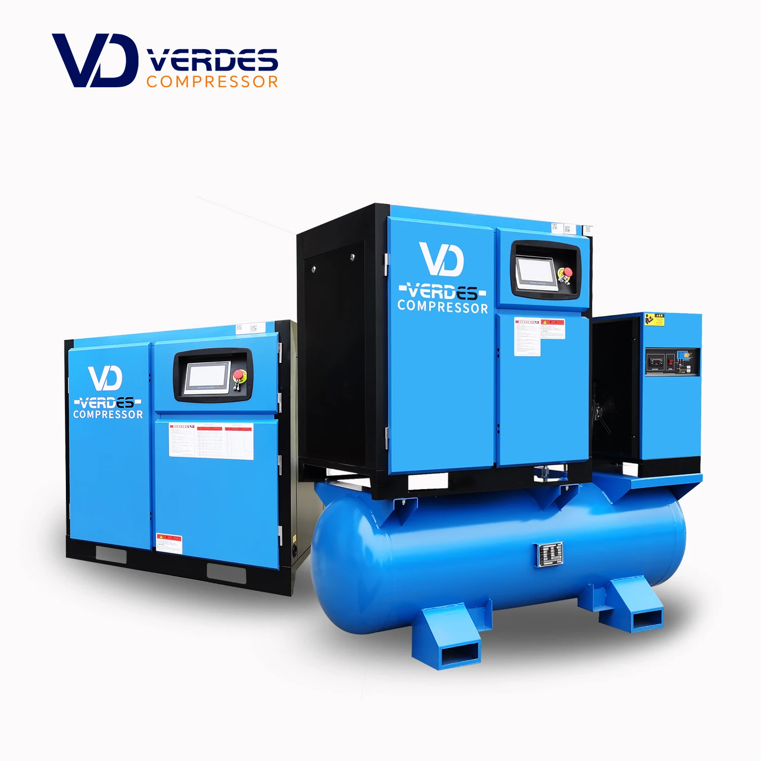 

VERDES AIR 400l 500l 600l 8 Bar 7.5 Kw Industrial Rotary Screw Air Compressor De Ar Portatil Compressor Machine Industrial De Ar