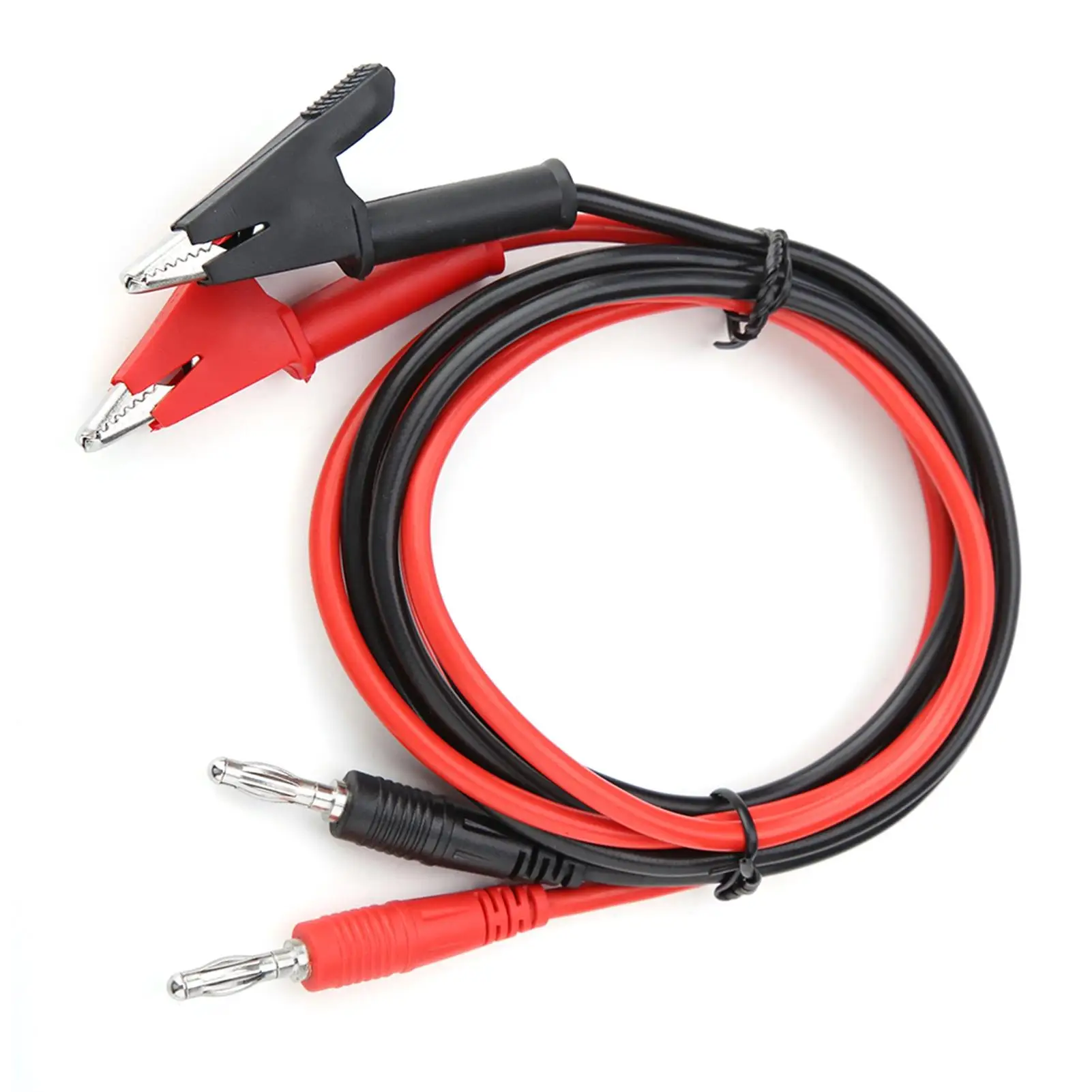 2Pcs Silicone Banana Plug Clip Test Probe Cables for Testing - P1040